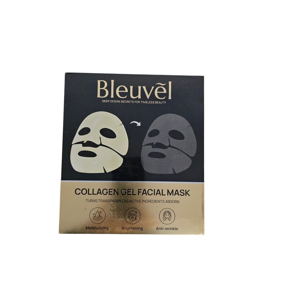 Bleuvel Collagen Gel Facial Mask 5 Pack Moisturizing Brightening Anti-Wrinkle